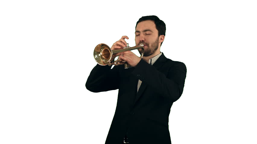 Trumpet player performing
